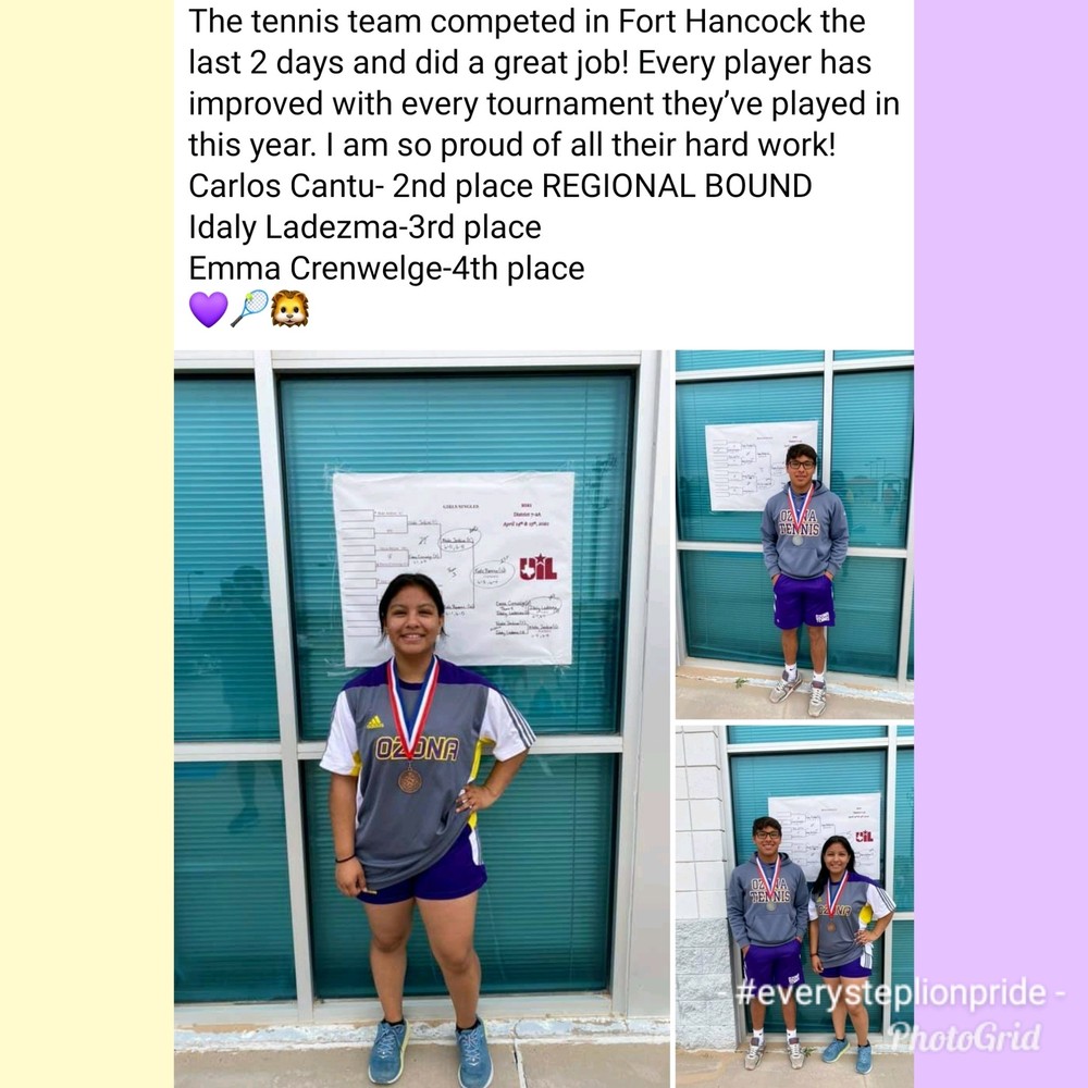 District Tennis Results