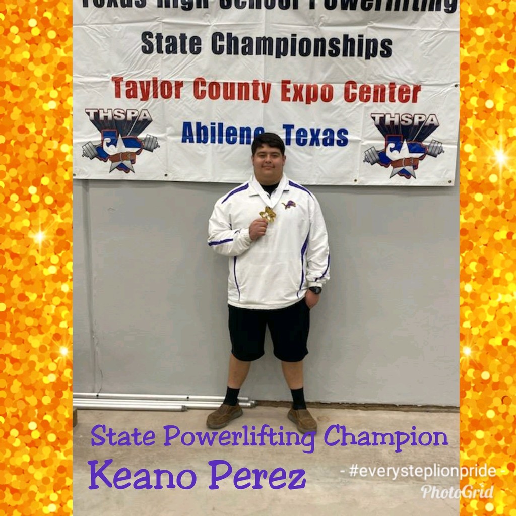 Keano Perez 2021 Powerlifting State Champion